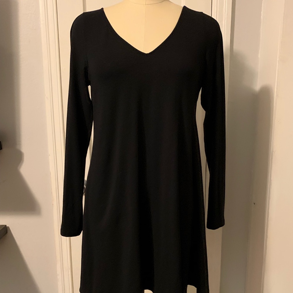 Long sleeve black dress - Express